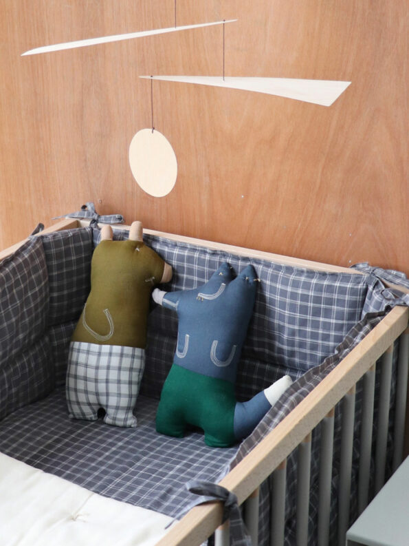 handmade baby nursery cot blankets & cushion by Camomile London